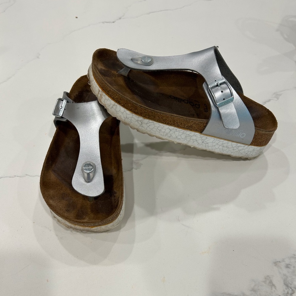 Birkenstock Silver Metallic Sandal